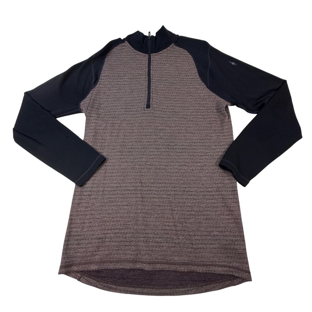 Smartwool NTS Mid 250 Wool Half Zip Top Hiking Gorpcore Sweater Brown Men Sz L